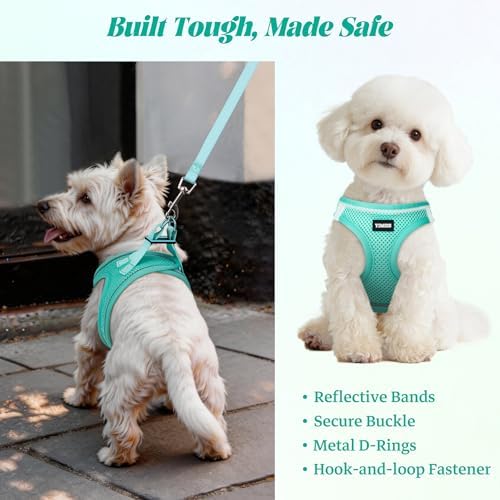 No Pull Dog Puppy Harness and Leash Set Reflective Mesh Vest Large - Image 5