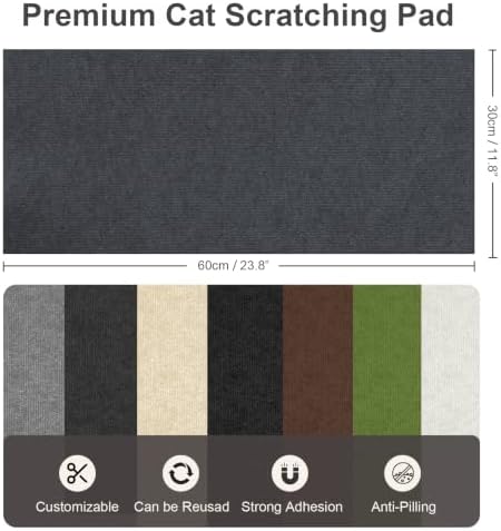 Small Cat Scratcher, 23.6x11.8 Cat Scratch Furniture Protector - Image 2