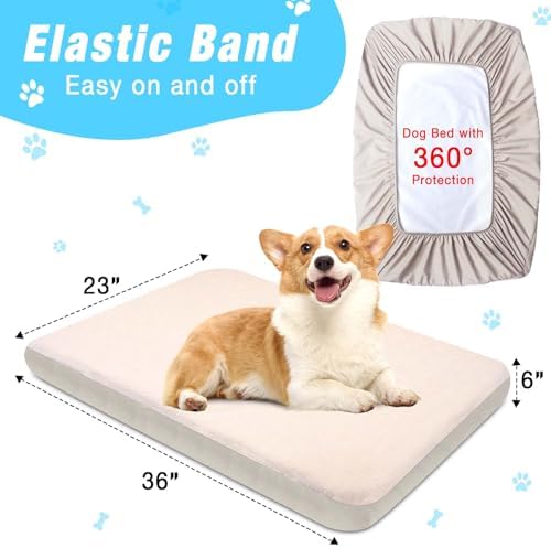 Dog Bed Covers Replacement Washable 100% Waterproof Dog Bed Sheets, Soft & - Image 5