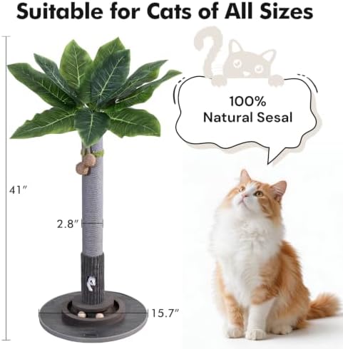 Woochpet 35"Cat Scratching Posts, Interactive Cat Toys - Image 3