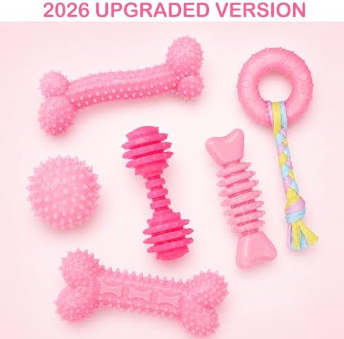 Puppy Toys, 6 Pack Dog Chew Toys, Teething Toys - Image 2
