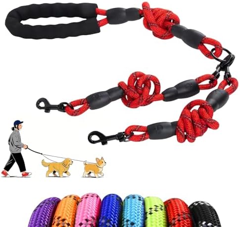Dual Dog Leash - 360° Swivel No Tangle Walking Leash, Detachable Design by PawLuxe