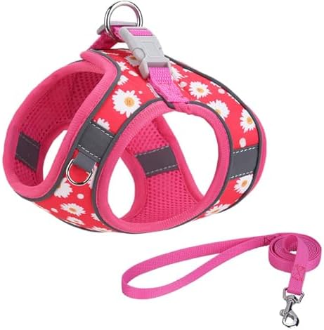 Step in Dog Harness No Pull Flower Adjustable Soft Mesh Harness - Image 2