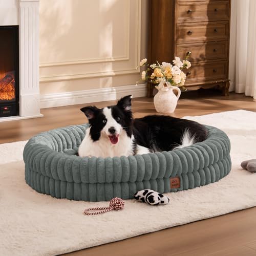 ChiXnuggle Orthopedic Dog Bed, Washable Cover, Faux Fur Bolster Pet Couch - Image 3