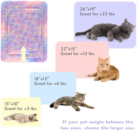 2 Pack Cat Blanket for Indoor Cat, Warm Calming Kitten Beds - Image 3