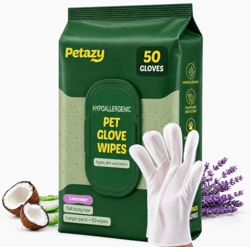 Petazy Pet Glove Wipes for Dogs & Cats by Petazy