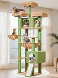 Taoqimiao Tall Cat Tree, 76In XL Cat Tower by Taoqimiao