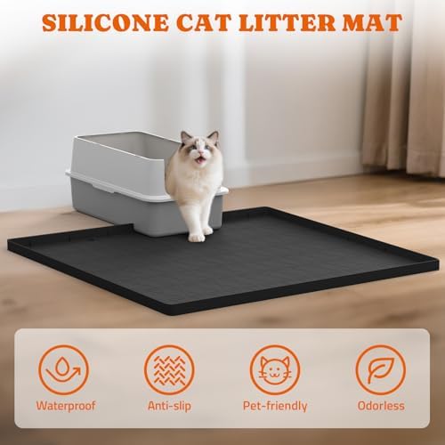 Pawtners Silicone Cat Litter Mat 34 x 22 in, 1 Pack - Image 3