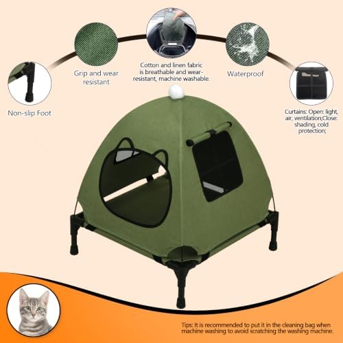 Anti-Anxiety Open Elevated Pet Hammock Bed Tent House - Image 5