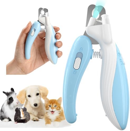 Cat Dog Pet Nail Clippers with Light, Llluminates Cat Dog Nails Or Bloodline by Ginalaia