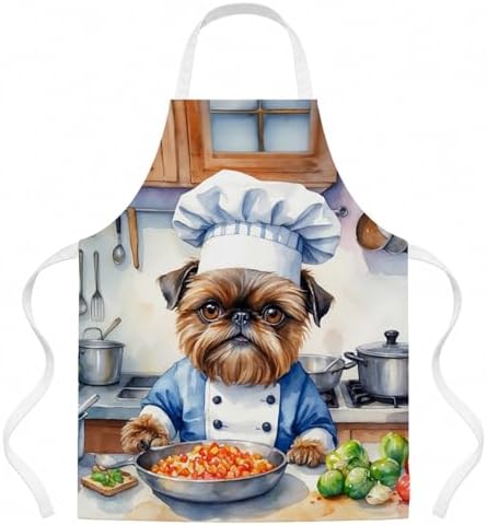 Caroline's Treasures Brussels Griffon The Chef Apron Cooking Kitchen Server by CarolinesTreasures