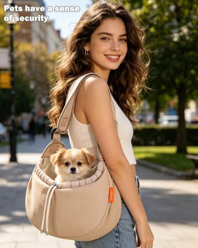 Pet Sling Carrier for Small Dogs & Cats up to 15 lbs, Puppy Carrier Purse - Image 6