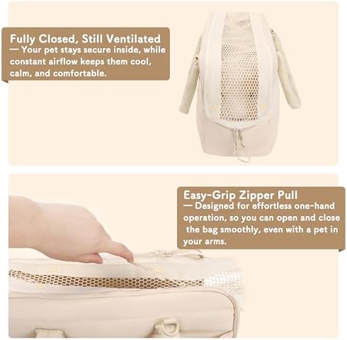 Dog Purse Carrier for Small Dog Cat up to 13lbs, Lightweight Pet Carrier - Image 5