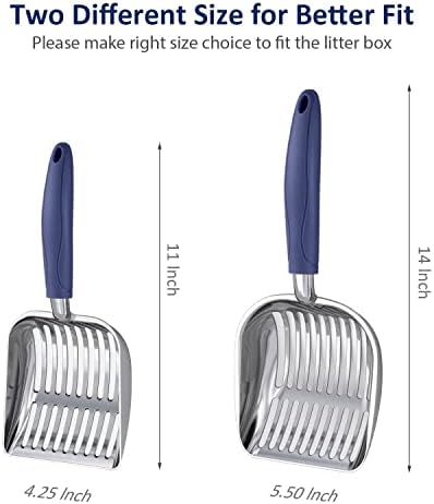 WePet Cat Litter Scoop, Aluminum Alloy Sifter, Kitty Metal Scooper, Deep Shovel - Image 2