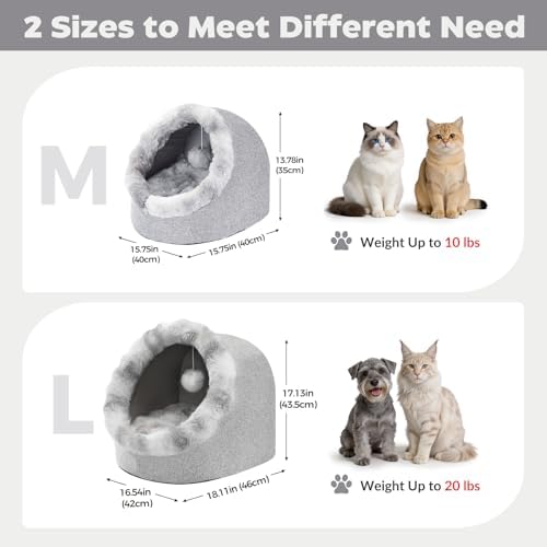Avont Cat Bed Cave for Indoor Cats, Semi-Enclosed - Image 2