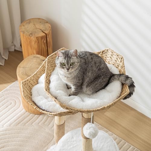 PISARRY Cat Tree Tower, 46 inch Modern Cat Tree - Image 4