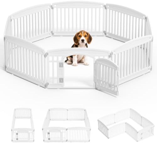 NEWBULIG 24 Inch 8 Panels Dog Playpen, Plastic Pet Play Pen Fence by NEWBULIG