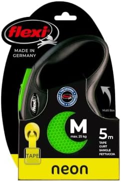 Flexi New Neon Tape Green Medium 5m Retractable Dog Leash/Lead - Image 3