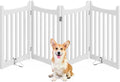 Yaheetech 24in 4-Panel Wooden Freestanding Pet Gate by Yaheetech