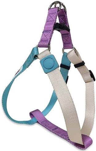 Medium Dog Harness, Adjustable Tri-Color No Pull, Heavy Duty, Easy Walk by Pawhuggies