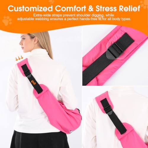 Dog Sling Carrier for Small Dogs & Cats 5-20 lbs, Adjustable Depth - Image 6