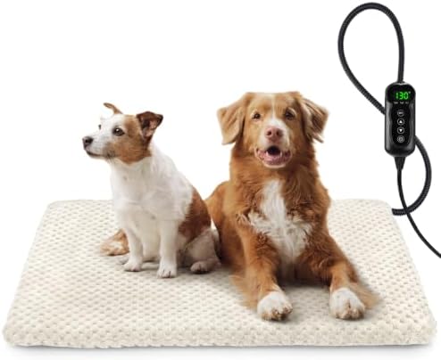 INVENHO Extra Large Pet Heating Pad, Adjustable Temperature Waterproof Dog Cat by INVENHO