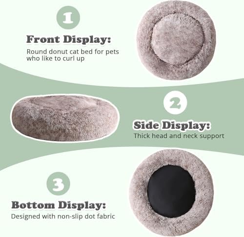 JOLLYVOGUE Dog Beds Large Sized Dog, 36 inches Calming Soft Anti-Anxiety Donut - Image 6