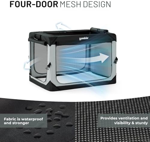 ZOMISIA Collapsible Dog Travel Crate - Image 4