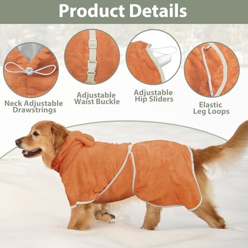 Dog Bathrobe Super Absorbent Towel Robe - Image 2