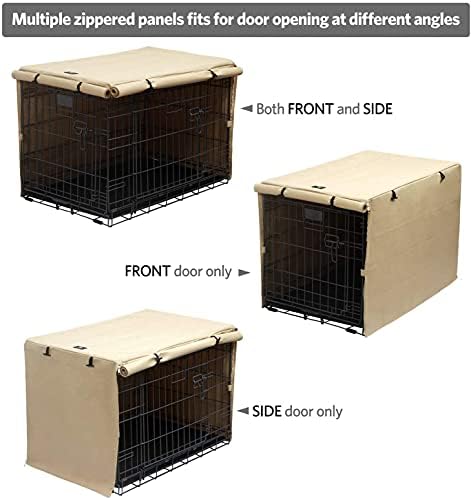 X-ZONE PET Dog Crate Cover Waterproof Kennel Cover, 30 in Beige - Image 4