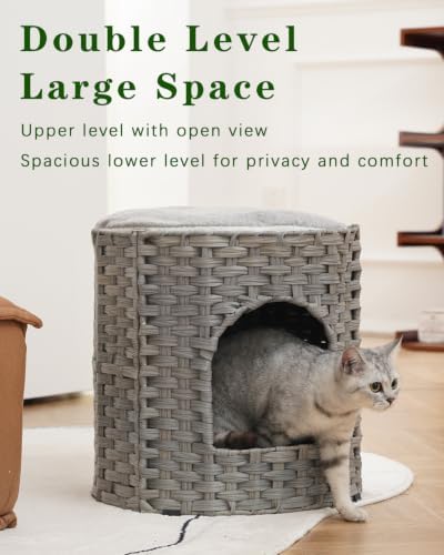 SETVSON Cat House for Indoor Cat, Large Double Cat Houses Cat Bed - Image 2