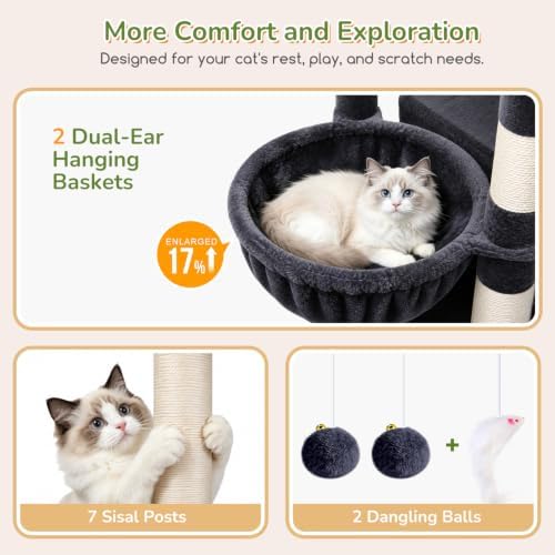 Globlazer 74in Heavy Duty Cat Tree Tower - Image 4