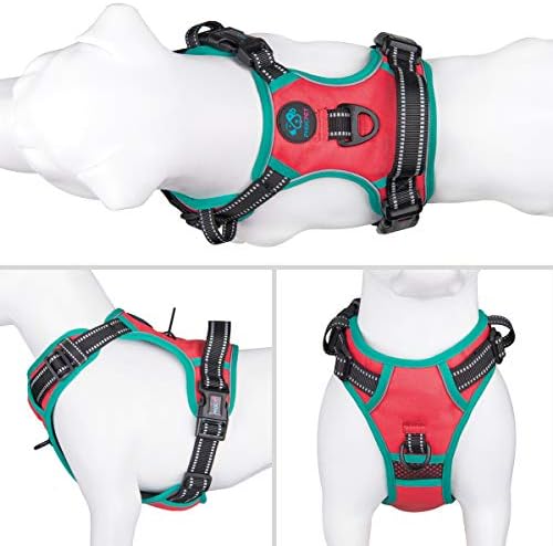 PHOEPET Reflective Dog Harness Large Breed Adjustable No Pull Vest - Image 2