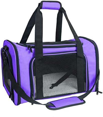 Soft Sided Carrier for Small Medium Cats Dogs, TSA Airline Approved Collapsible by NextFri