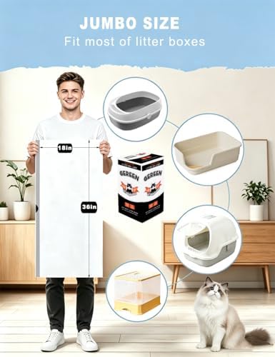 Drawstring Cat Litter Box Liners, 2 Mil Thick Claw Resistant Cat Pan Liner) - Image 5