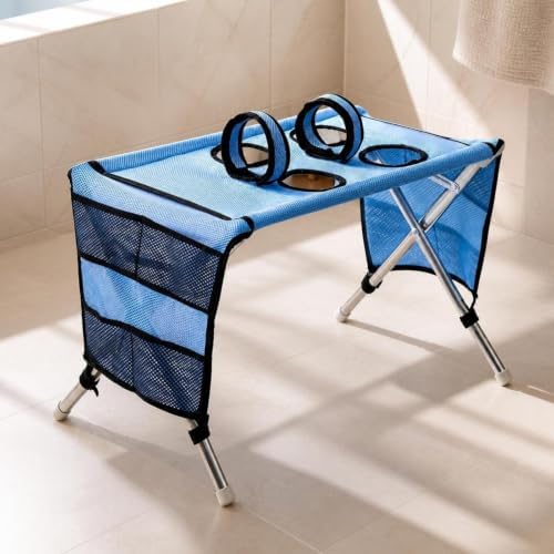 Grooming Table with Storage Pockets | Sturdy Stainless Steel Frame, Breathable - Image 5