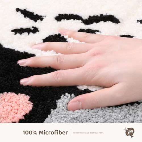 Molesun Cat Bath Mat 20x31, Soft Absorbent Microfiber Bath Rugs - Image 2