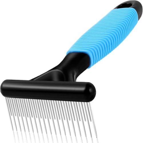 Undercoat Rake for Long Haired Dogs, Long & Short Teeth Dematting Comb - Image 6