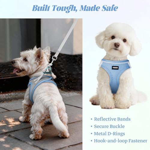 No Pull Dog Puppy Harness and Leash Set Reflective Mesh Vest Large - Image 5