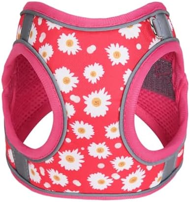 Step in Dog Harness No Pull Flower Adjustable Soft Mesh Harness - Image 3
