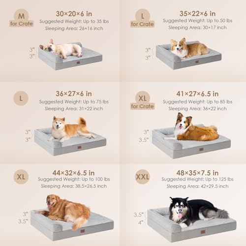 EHEYCIGA Orthopedic Dog Bed Medium Size, Memory Foam Dog Bed - Image 2