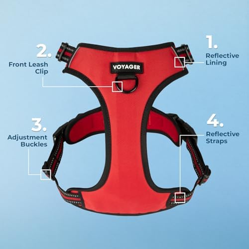 Voyager Dog Harness Dual Leash Attachment No-Pull Control Adjustable Soft but - Image 5