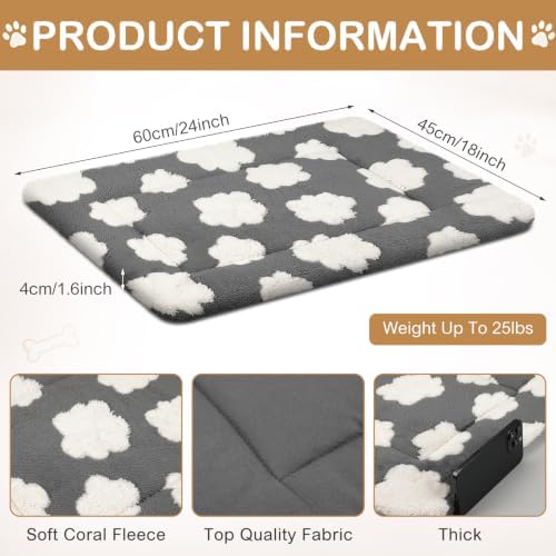 VitalCozy 4 Pcs Dog Crate Pads Soft Warm - Image 2