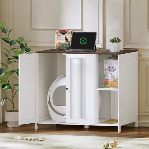 Large Cat Litter Box Enclosure for Automatic Litter Boxes, Hidden Litter Box by AboutBrand