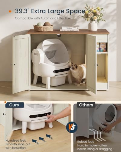 SONGMICS HOME Cat Litter Box Enclosure, Hidden Furniture - Image 4