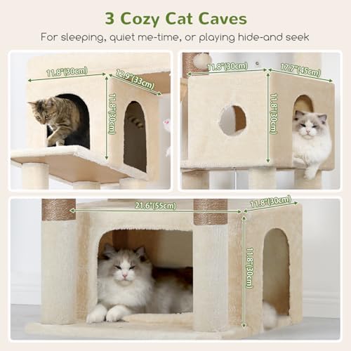 Globlazer Large Cat Tree, 80in Tall Climbing Tower - Image 3