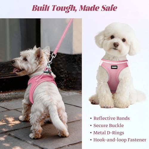 No Pull Dog Puppy Harness and Leash Set Reflective Mesh Vest Large - Image 5