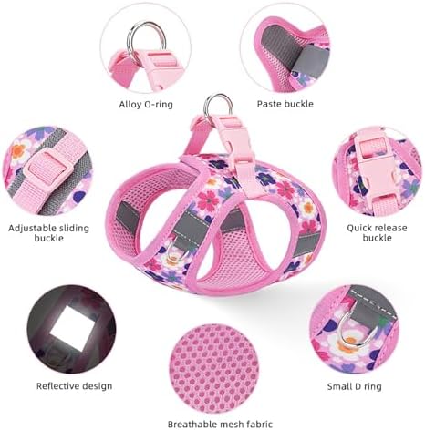 Small Dog Harness with Leash Step in No Pull Reflective Harness - Image 4