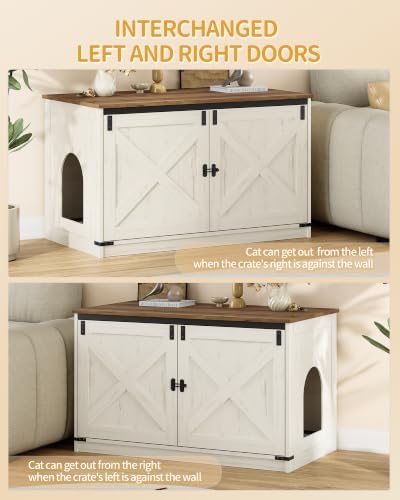 Hzuaneri Cat Litter Box Enclosure, Hidden Litter Box Furniture - Image 4