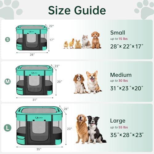 Siedihit 35" Dog Playpen, Cat Puppy Pen, Pet Portable Crate Indoor Outdoor - Image 2